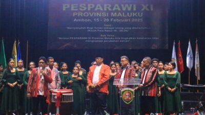 Resmi Dibuka, 1700 Peserta Bersaing Di Pesparawi XI Maluku