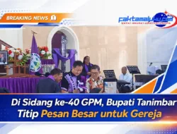 Di Sidang ke-40 GPM, Bupati Tanimbar Titip Pesan Besar untuk Gereja