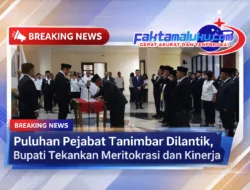 Puluhan Pejabat Tanimbar Dilantik, Bupati Tekankan Meritokrasi dan Kinerja