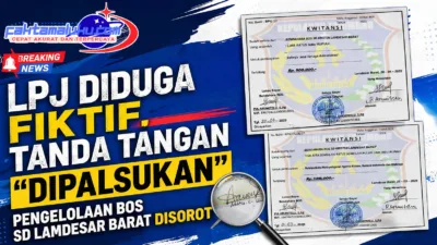 LPJ Diduga Fiktif, Tanda Tangan "Dipalsukan" Pengelolaan BOS SD Lamdesar Barat Disorot 11 LPJ diduga dipalsukan Bos DD disorot
