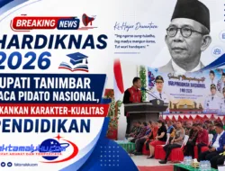 Hardiknas 2026, Bupati Tanimbar Baca Pidato Nasional, Tekankan Karakter-Kualitas Pendidikan