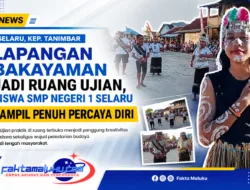 Lapangan Bakayaman Jadi Ruang Ujian, Siswa SMP Negeri 1 Selaru Tampil Penuh Percaya Diri