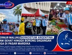 Gubernur Maluku Berkostum Argentina, Senam Sehat Hingga Borong Dagangan Warga di Pasar Mardika