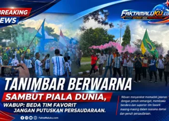 Tanimbar Berwarna Sambut Piala Dunia, Wabup: Beda Tim Favorit Jangan Putuskan Persaudaraan
