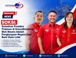 SOKSI: Kehadiran Presiden Prabowo di Groundbreaking Blok Masela Adalah Penghargaan Negara bagi Bumi Duan Lolat